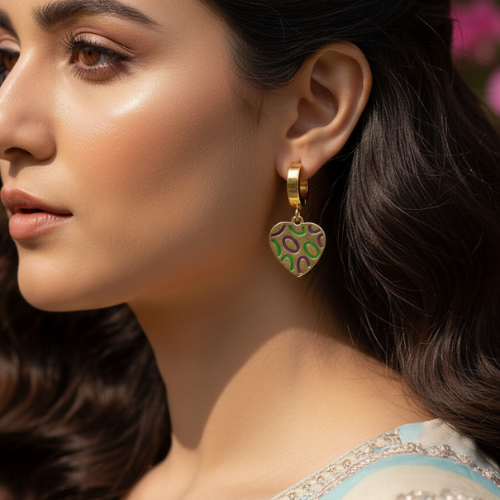 Amora Pop Heart Hoop Earrings