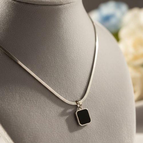 Minimalist Square Pendant Necklace