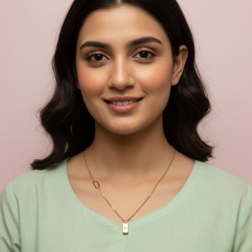 The Gold Bar Minimalist Layering Necklace