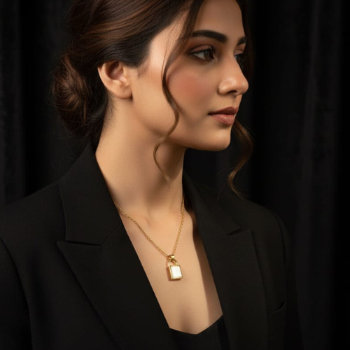 Luxe Lock Pendant Necklace