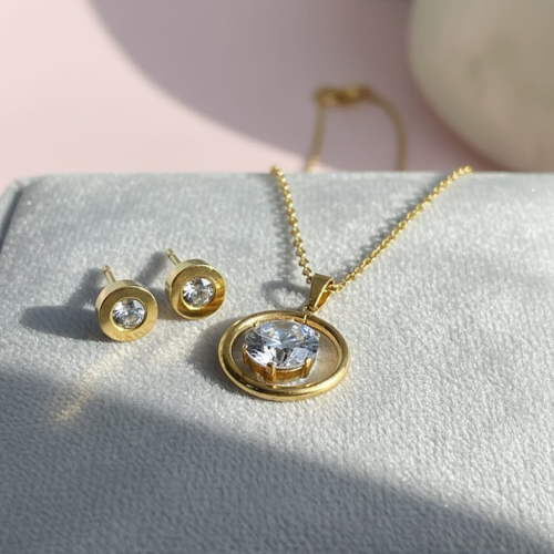 Aurelia Radiance Set (Necklace + Earrings)