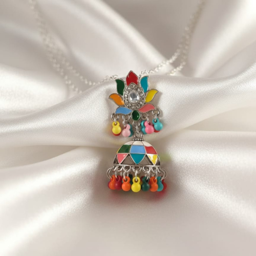 Lotus Bloom Jhumka Earrings