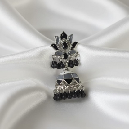 Lotus Bloom Jhumka Earrings