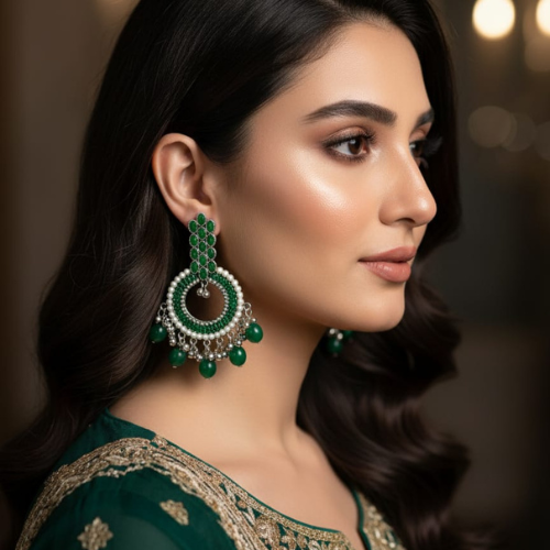 Noir Elegance Hoop Earrings