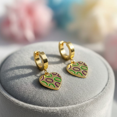 Amora Pop Heart Hoop Earrings