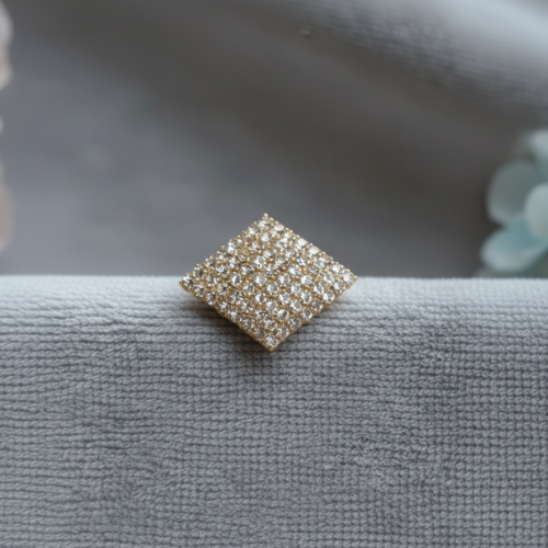 Aurelia Crystal Square Ear Studs