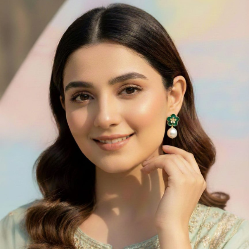 Elegant Enamel Clover & Pearl Drop Earrings