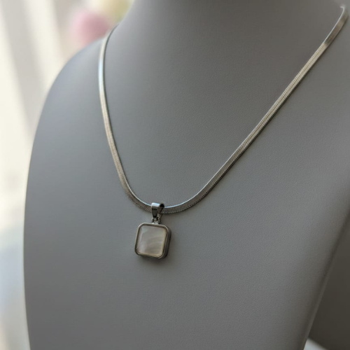 Minimalist Square Pendant Necklace
