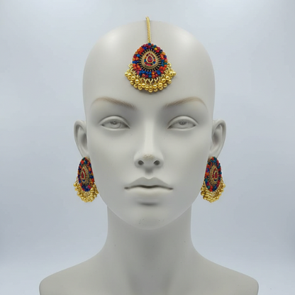 Vibrant Multi-Color Jhumar and Earrings Set