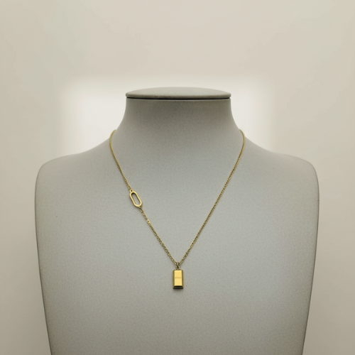 The Gold Bar Minimalist Layering Necklace