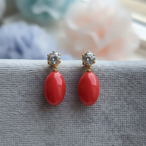 Elegant Crystal Gemstone Drop Earrings